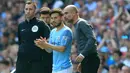 David Silva terlihat sangat berbahaya di bawah asuhan Guardiola. Ia memainkan 175 laga dengan mencetak 34 gol dan 50 assist. Bersama-sama, mereka memenangkan dua gelar Liga Premier, satu Piala FA dan Piala EFL tiga kali sebelum meninggalkan Man City pada 2020 lalu. (AFP/Lindsey Parnaby)