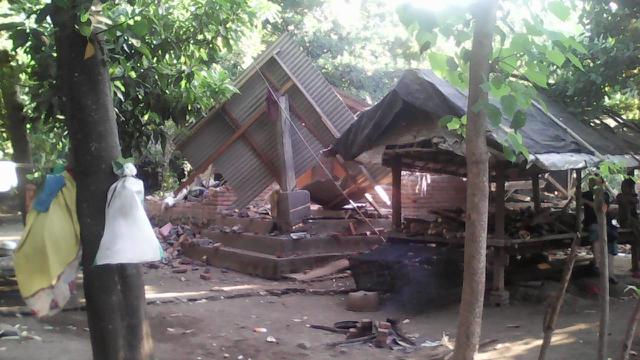Dampak gempa Lombok. (dok BNPB)