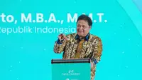 Menko Bidang Perekonomian Airlangga Hartarto&nbsp; pada acara &ldquo;Groundbreaking HPAL Neo Energy&rdquo; di Kawasan Neo Energy Morowali Industrial Estate (NEMIE). (Foto:&nbsp;Kemenko Bidang Perekonomian)