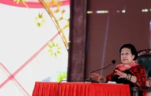 Megawati di Blitar (Foto: Winda Nelfira/liputan6.com)