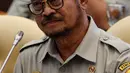 Menteri Pertanian Syahrul Yasin Limpo saat rapat kerja dengan Komisi IV DPR di Gedung Nusantara, Kompleks Parlemen, Senayan, Jakarta, Senin (17/2/2020). Rapat ini tindak lanjut dari Rapat Dengar Pendapat (RDP) sebelumnya terkait program kerja tahun anggaran 2020. (Liputan6.com/Johan Tallo)
