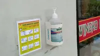 PT Jasa Marga (Persero) Tbk menyediakan hand sanitizer atau pembersih tangan beralkohol di beberapa titik di seluruh rest area yang dikelola Jasa Marga. (Dok Jasa Marga)