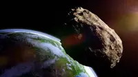 ilustrasi asteroid. (iStockphoto)