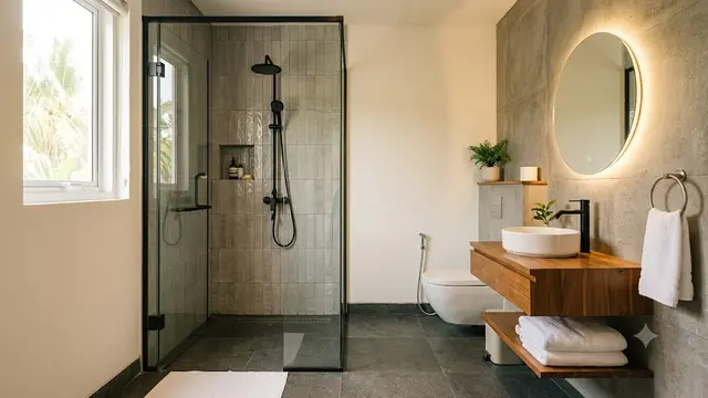 Inspirasi Kamar Mandi Kecil ala Hotel/AI Generated