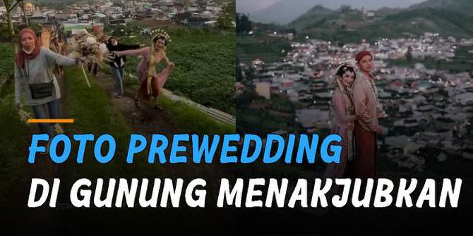 VIDEO: Anti Mainstream, Pasangan Foto Prewedding Di Gunung Hasilnya Menakjubkan