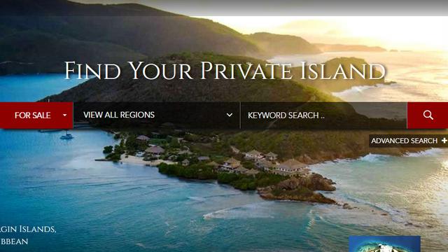 Tangkapan layar laman www.privateislandsonline.com.
