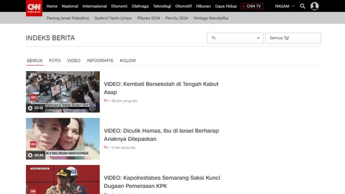 <p>Penelusuran informasi video pemberitaan CNN Indonesia tentang keberhasilan pesugihan uang gaib</p>