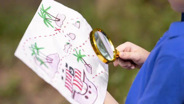 Ilustrasi mencari harta karun