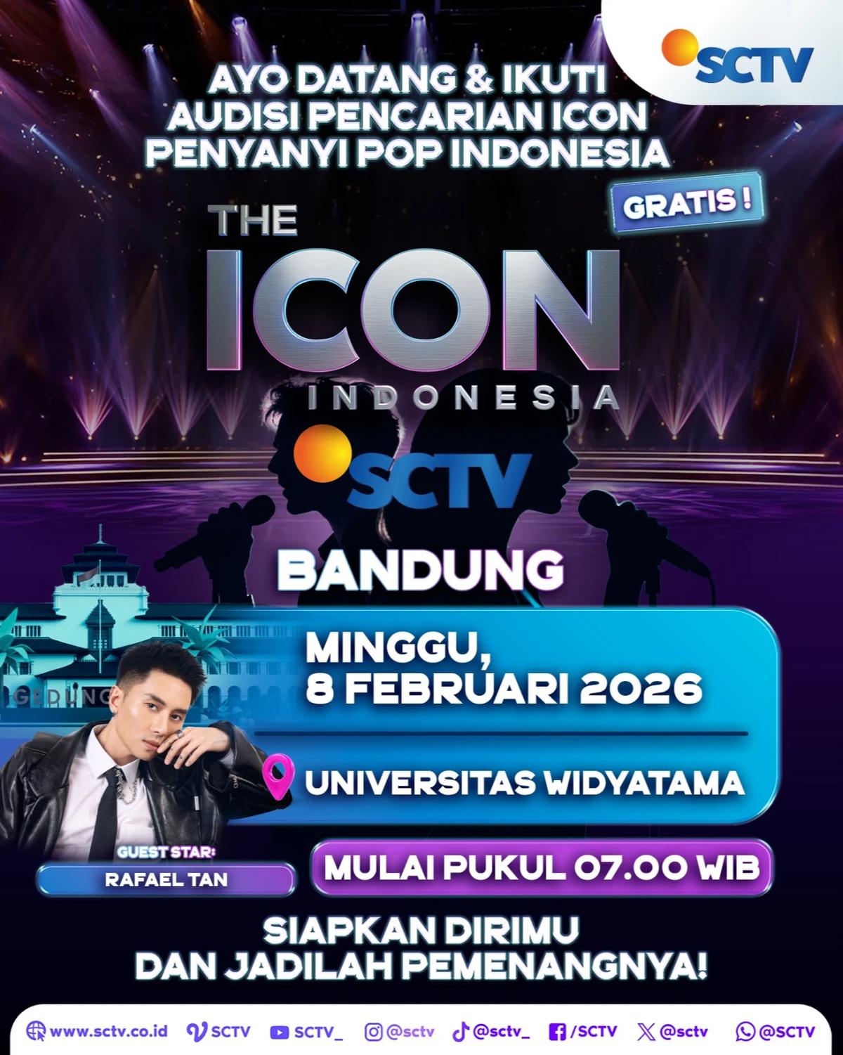 SCTV Siap Mencari Talenta Muda Berbakat di Bandung Lewat Audisi 'The Icon Indonesia' Kota Bandung