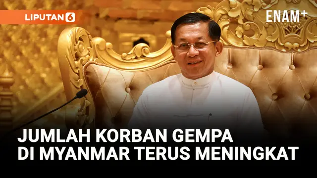 VIDEO: Kepala Pemerintahan Militer Myanmar Beri Pernyataan Terkait Gempa Bumi Dahsyat