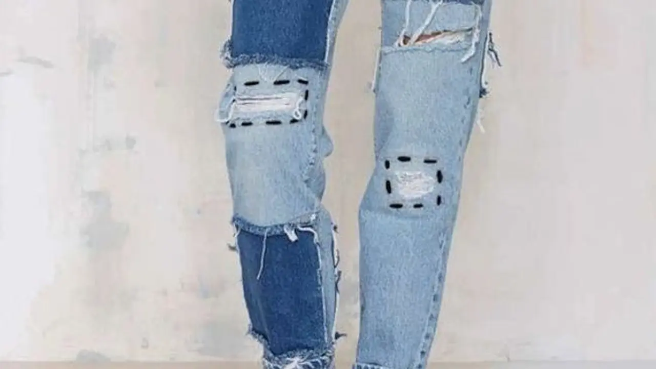 [Bintang] Patchwork jeans
