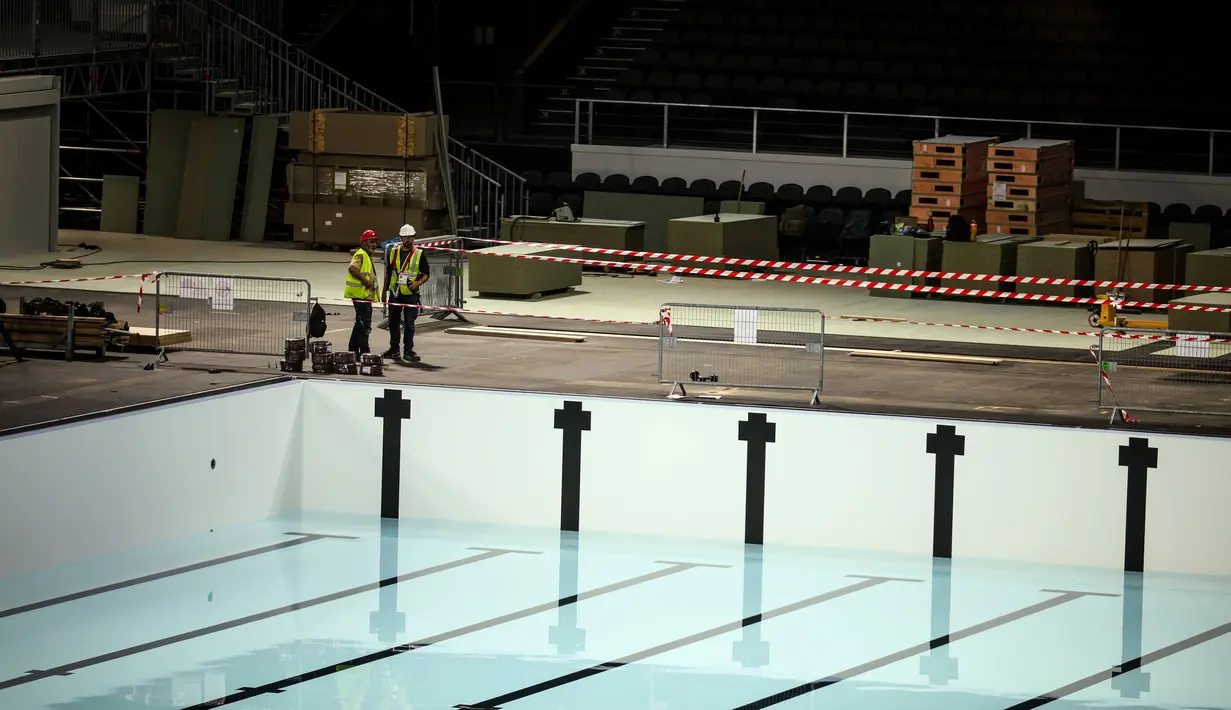 Paris La Defense Arena dikembangkan oleh klub uni rugbi Racing 92 untuk menggantikan Stadion Olimpiade Yves du Manoir. (AP Photo/Thomas Padilla)