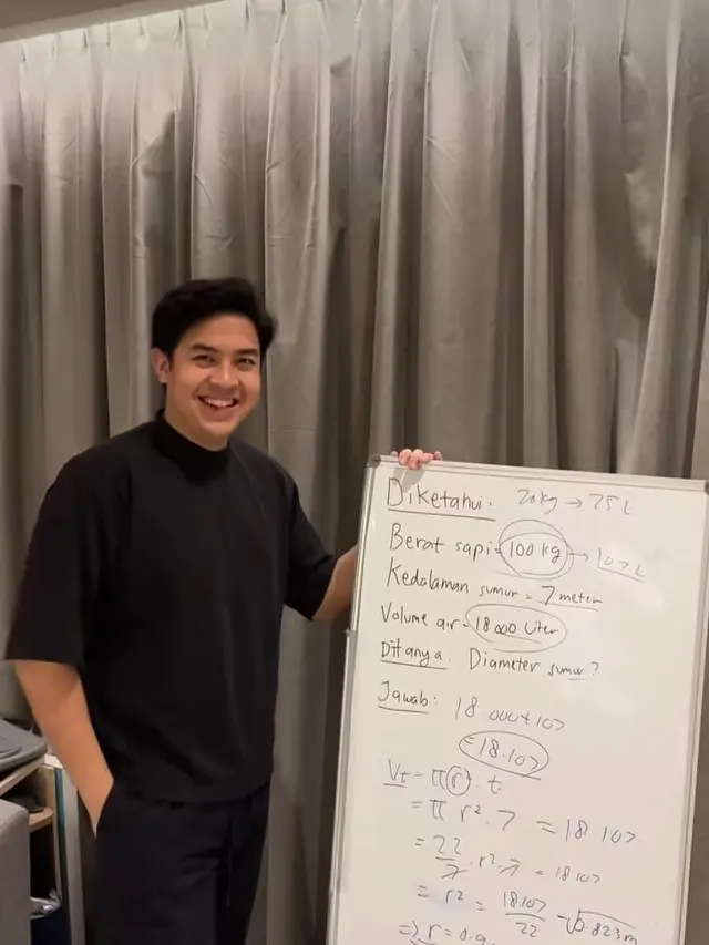 Aksi Jerome Polin hitung diameter sumur tempat jatuhnya sapi (Sumber: Instagram/@jeromepolin)