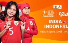 Siaran Langsung India vs Indonesia - AFC U-20 Women’s Asian Cup 2026 Qualifiers di Vidio