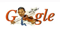 Ismail Marzuki tampil sebagai Google Doodle di Hari Pahlawan 2021. (Doc: Google)