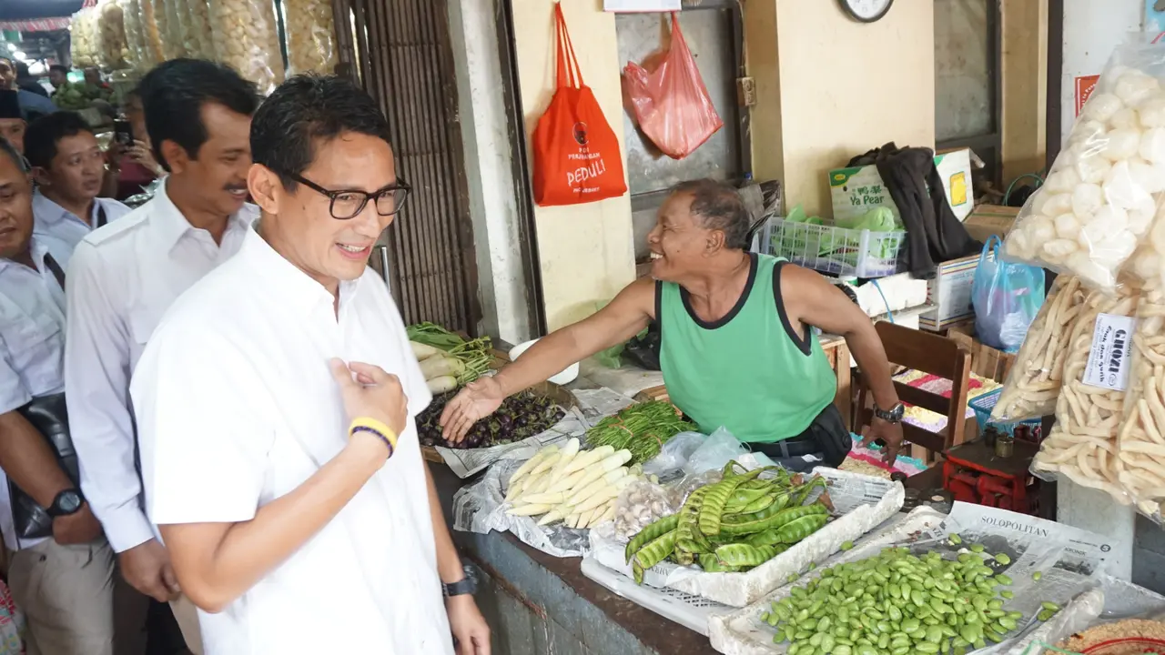 Sandiaga Uno Kunjungi Pasar Gede