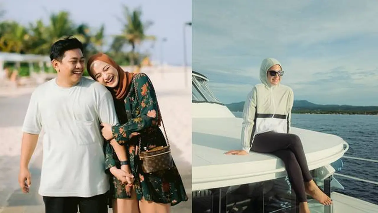 7 Potret Kebersamaan Nina Zatulini Bersama Suami dan Anak Saat Liburan