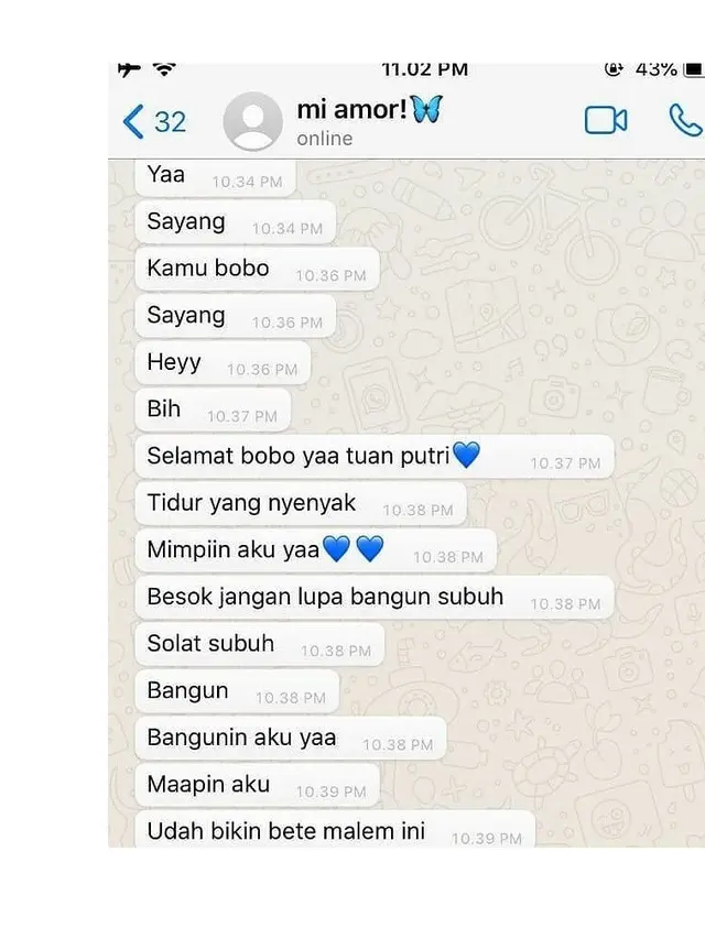 6 Spam Chat ke Pacar Sebelum Tidur Ini Bikin Baper