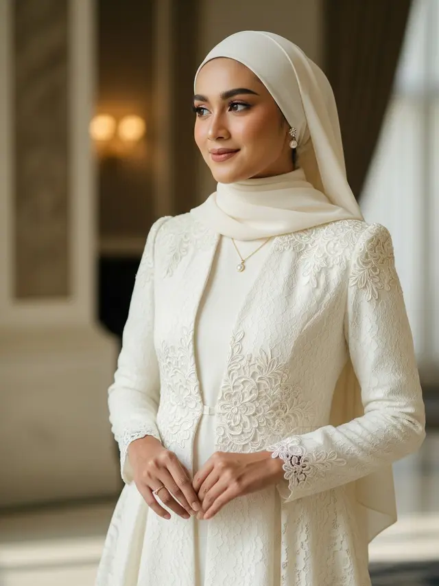 Model Abaya Blazer Brokat