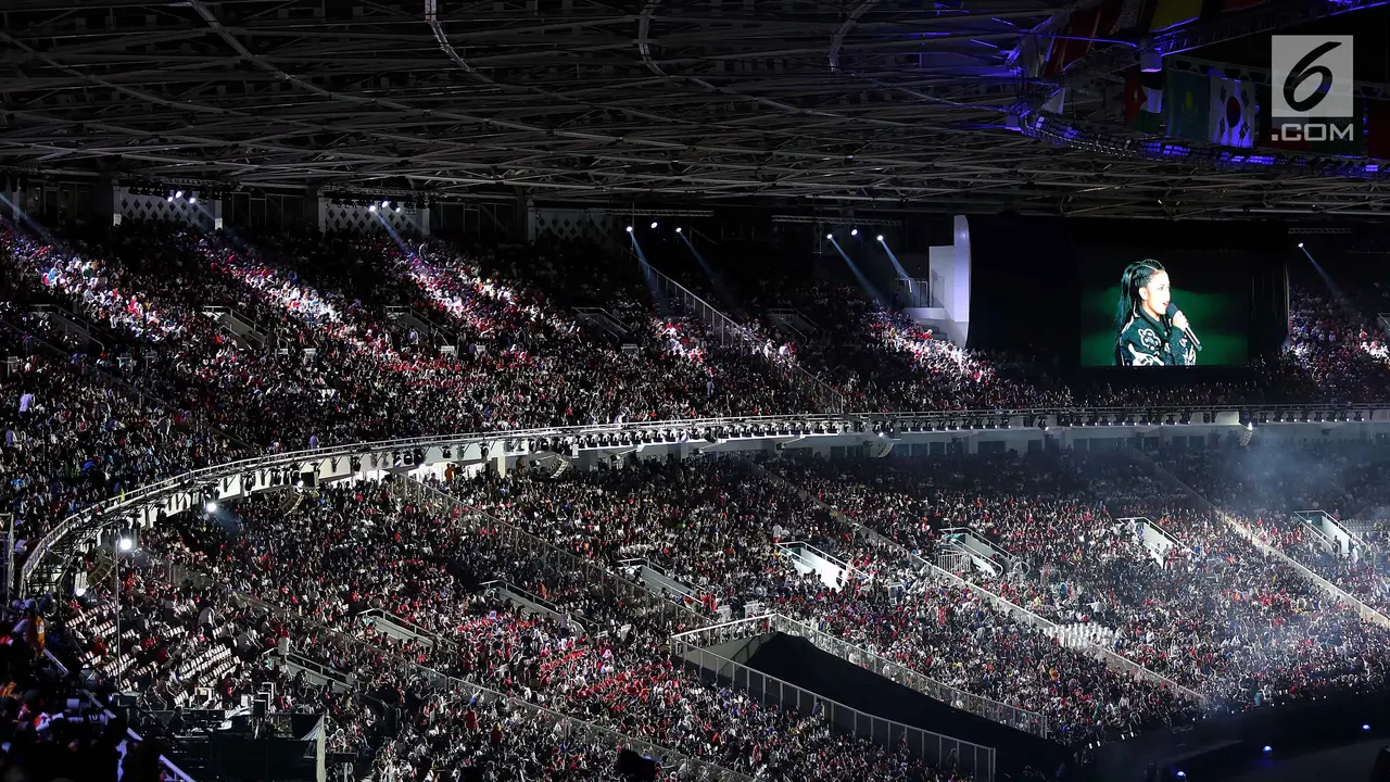 GBK Sudah Dipadati Penonton Pembukaan Asian Games