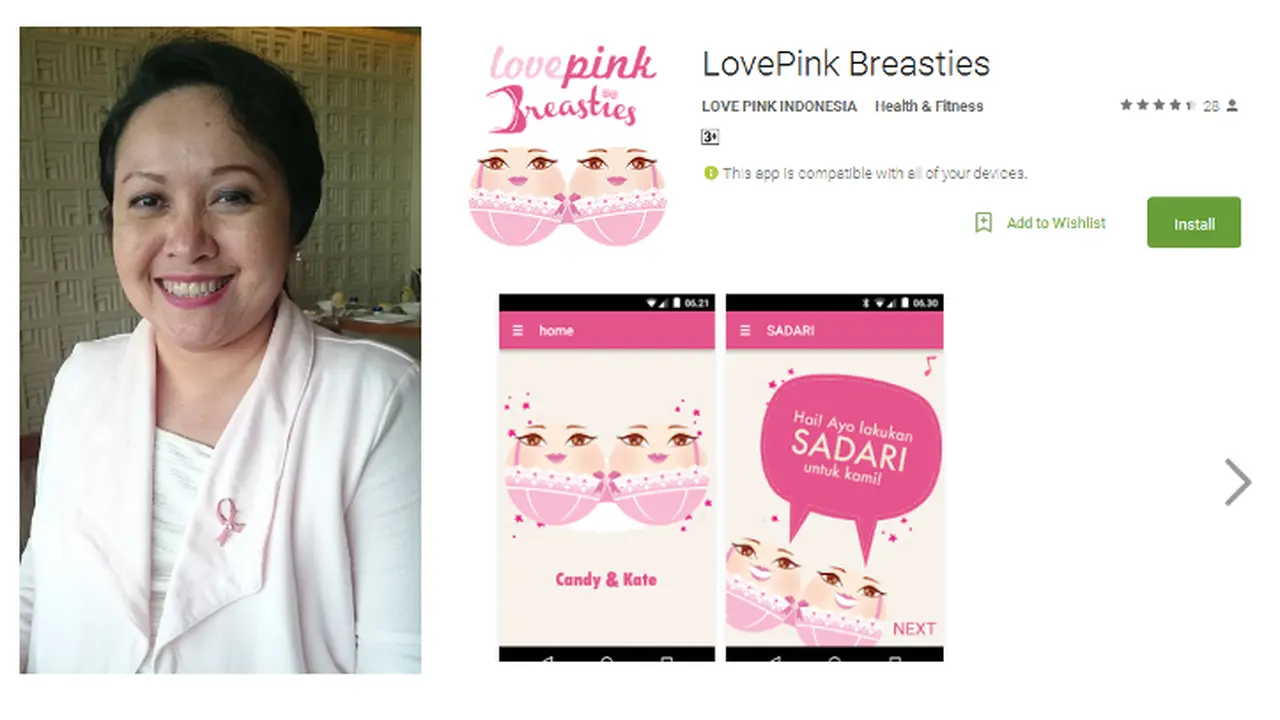 Lovepink Breasties - Breast Cancer Detection Application by Go Pink 1015