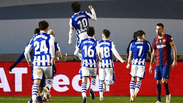 FOTO: Tanpa Lionel Messi, Barcelona Tumbangkan Real Sociedad dan Lolos ke Final Piala Super Spanyol