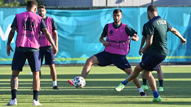 Sesi Latihan jelang Euro 2020 Italia Vs Swiss