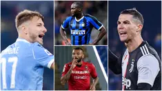 Berikut ini daftar top scorer sementara Serie A pekan ke 22. Bomber Lazio, Ciro Immobile, di posisi pertama dengan 25 gol, sementara bintang Juventus, Cristiano Ronaldo, di urutan ke dua dengan 19 gol. (Foto Kolase AFP)