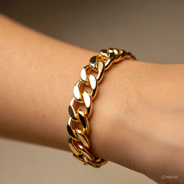Gelang Emas Rantai Besar untuk Tangan Kecil