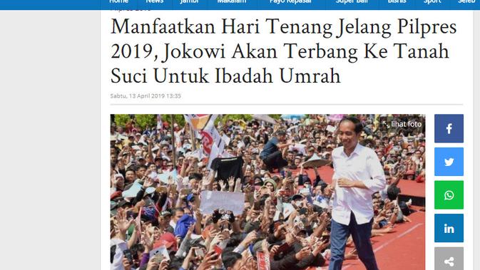 Cek Fakta Liputan6.com menelusuri klaim foto Jokowi juara lomba lari dari tanggung jawab