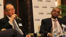 Chairman Asia Pasifik, Tham Saichoy (kiri) saat memberikan pemaparan di Hotel Kempinski Jakarta, Selasa (21/4/2015) . Berlakunya MEA pada akhir tahun ini dinilai akan memberikan dampak yang baik bagi negara di kawasan.(Liputan6.com/Helmi Afandi)