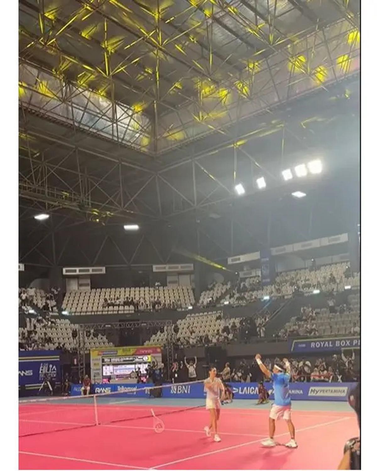 6 Potret Raffi-Nia di Lagi-Lagi Tenis Internasional, Kalahkan Pemeran Logan Lee