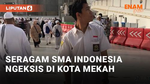 VIDEO: Walah! Pemuda Ini jalan di Tengah Mekah Gunakan Seragam SMA Indonesia