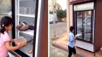 Pria dermawan di Arab Saudi menempatkan kulkas di depan rumahnya untuk berbagi makanan dengan warga miskin.