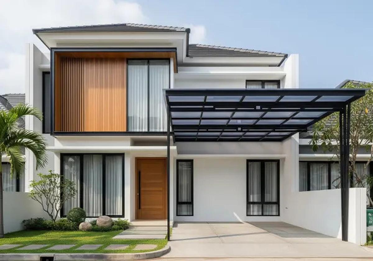 8 Inspirasi Rumah dengan Carport Baja Ringan Modern Minimalis yang Estetik dan Fungsional