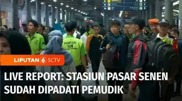 Untuk mengetahui pantauan arus mudik di Stasiun Senen, Jakarta Pusat, pagi ini kita akan segera bergabung dengan rekan Cirra Chaniago.