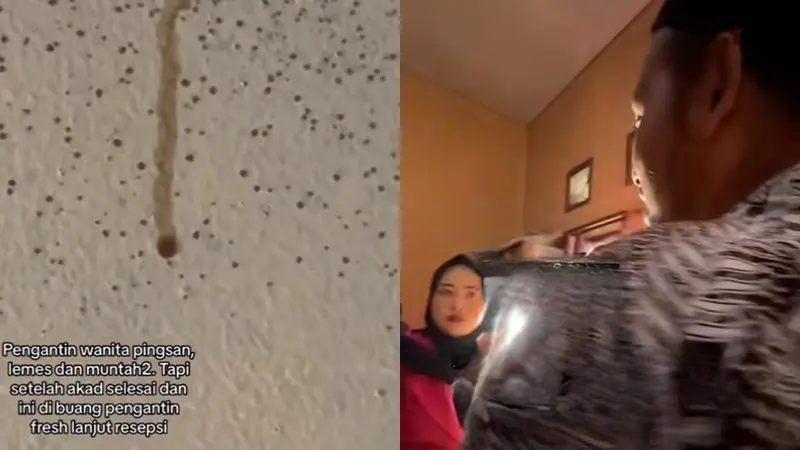 Viral Kamar Pengantin Keluar Cairan Mirip Darah Saat Akad Nikah, Bikin Panik  - Hot Liputan6.com