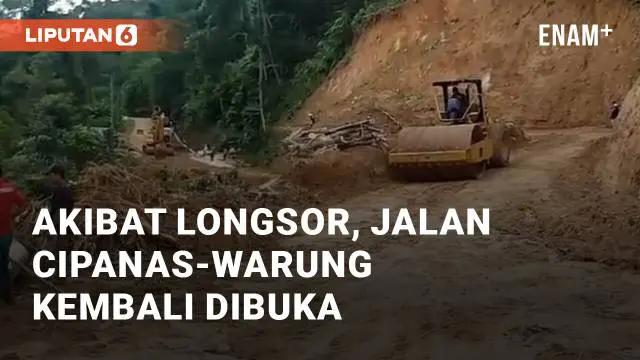 VIDEO: Ditutup Akibat Longsor, Jalan Cipanas-Warung Banten Kembali Dibuka