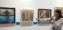 Pameran seni SBY, melibatkan Seniman cilik (anak berkebutuhan khusus) melalui karya yang membawa nilai inklusi dan kesetaraan, Jakarta, Selasa (18/8/2026)  (Liputan6.com/Nurri Indah)