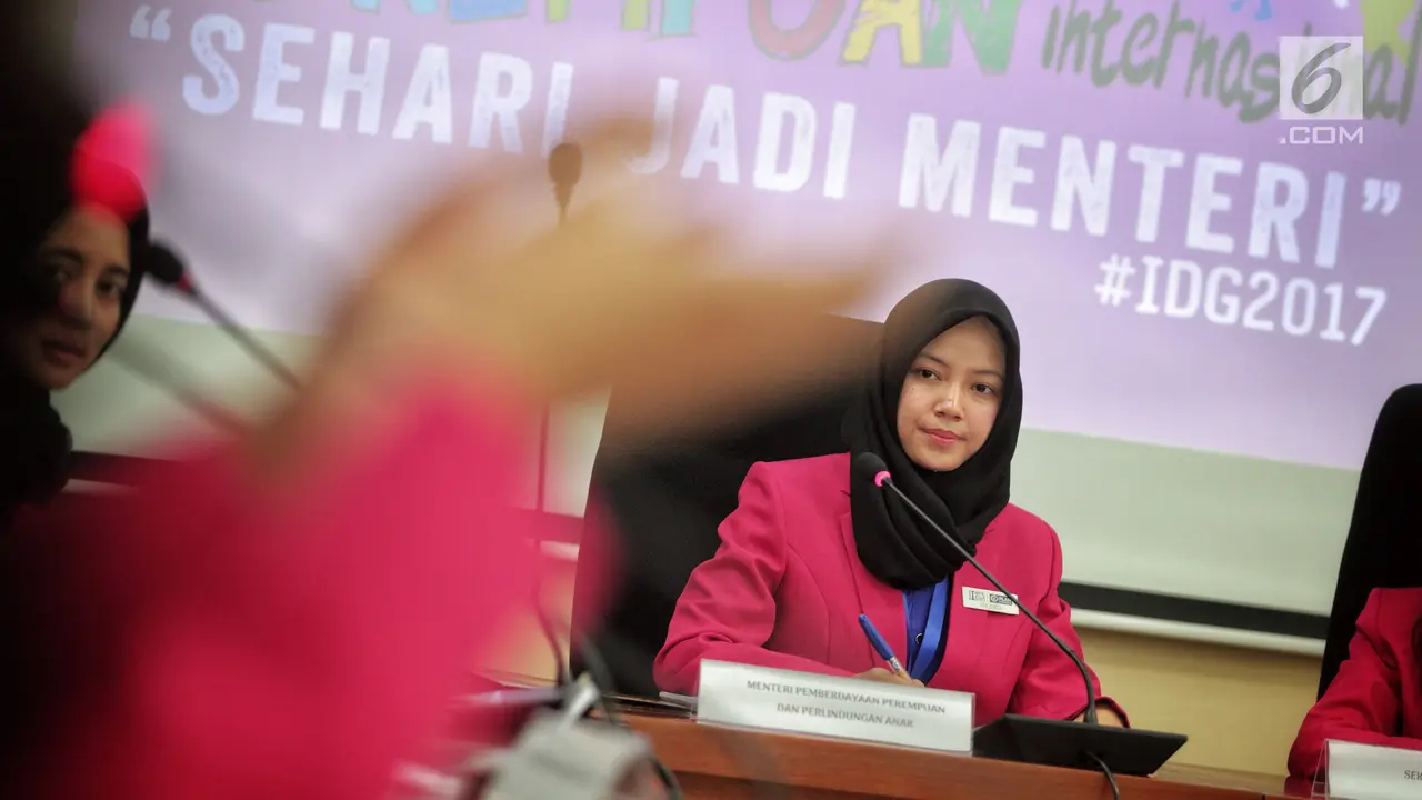 Peringati Hari Anak Perempuan Internasional, Remaja dari Sumut Cicipi Sehari Jadi Menteri
