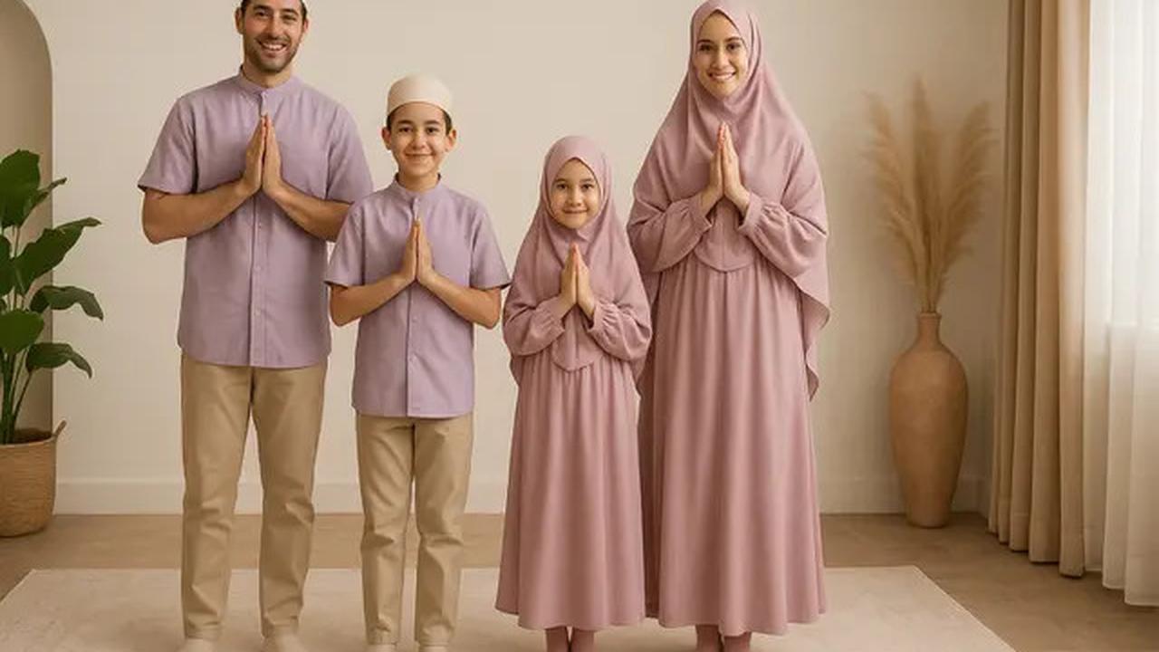6 Inspirasi Model Outfit Sholat Ied Keluarga 2025 yang Serasi dan Adem, Tampil Kompak di Momen Spesial