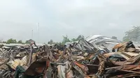 Penampakan puing sisa kebakaran&nbsp;Pasar Ngawen, Kabupaten Blora, Jawa Tengah. (Liputan6.com/ Ahmad Adirin)