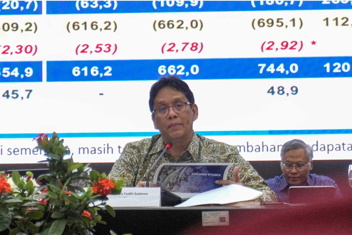 FOTO: FOTO Purbaya Jelaskan Kondisi APBN 2025 di Tengah Tekanan Global