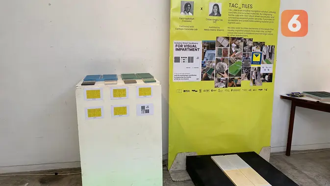 <p>Proyek Tac_Tiles di pameran Design Matters, Bandung, Jumat (6/12/2024). (Liputan6.com/Khofifah Azzahro)</p>