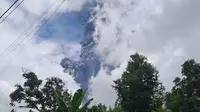 Erupsi Gunung Marapi Kabupaten Agam. (Liputan6.com/ Novia Harlina)
