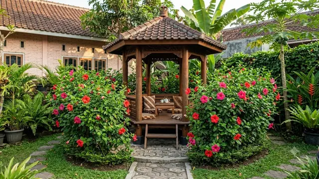 15 Tanaman yang Cocok Mengelilingi Gazebo, Taman Rumah Lebih Asri dan Menawan