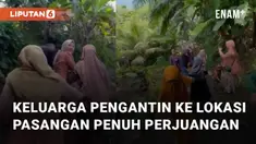 Momen bahagia namun lucu terjadi pada keluarga besar ini ketika mengantarkan pengantin perempuan ke tempat pasangannya