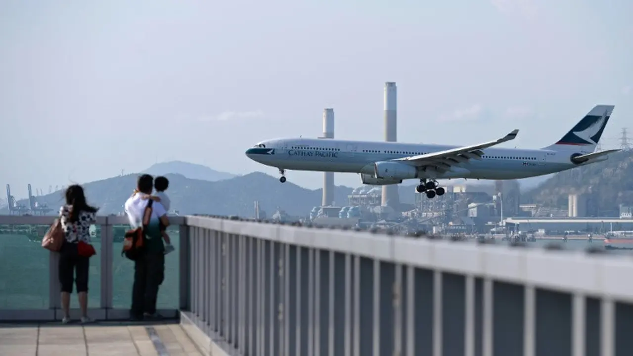 Ilustrasi maskapai Cathay Pacific (AFP/Dala De La Rey)