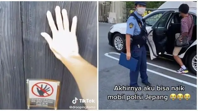 Miliki Impian Naik Mobil Polisi Jepang (Sumber: TikTok/@droopingllama)