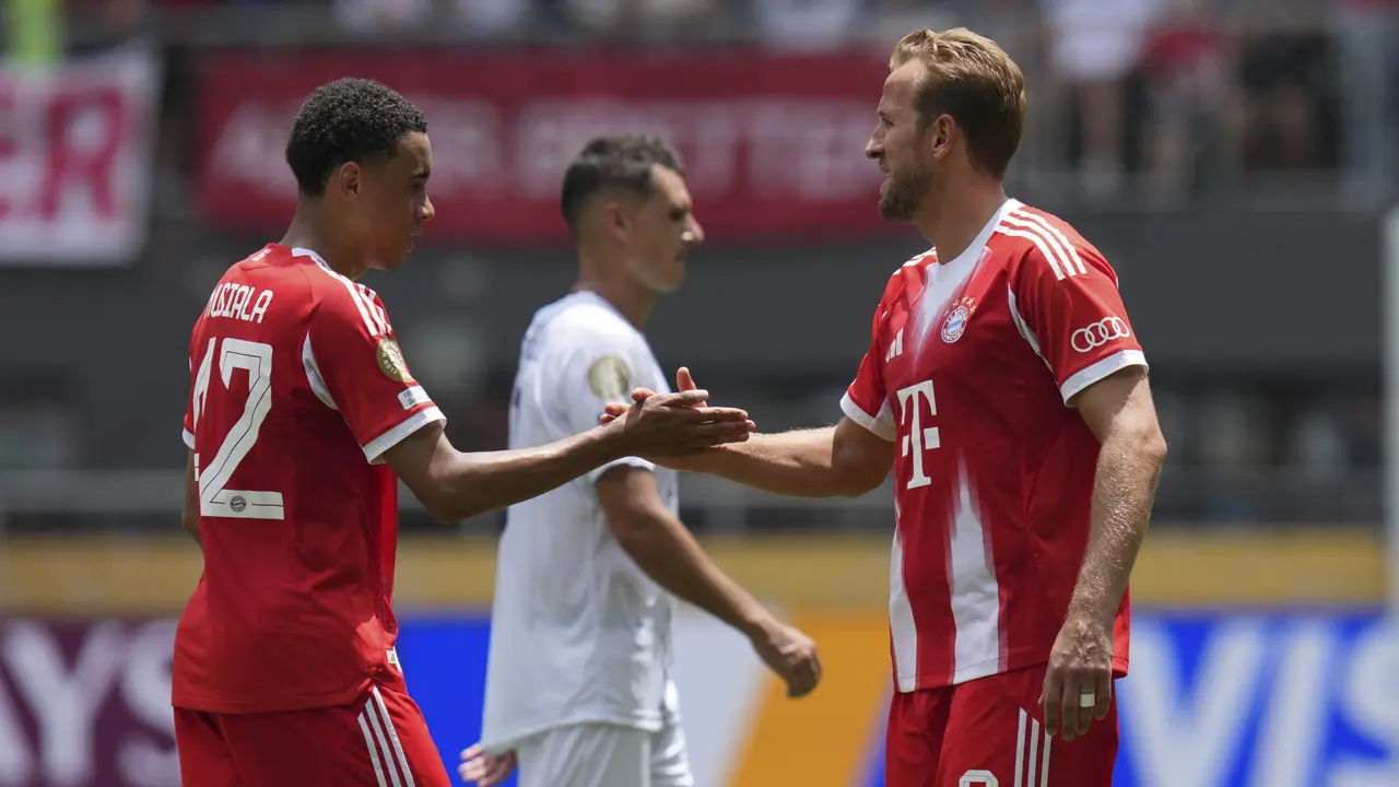 Jamal Musiala, Bayern Munchen, Harry Kane